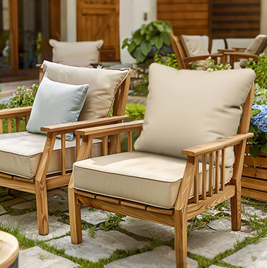 Outdoor Patio Cushions - UV & Water Resistant - 4