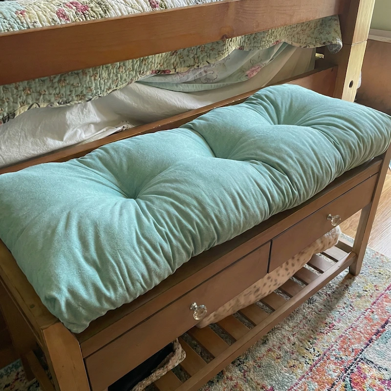 Elegant Tufted Bench Cushions - Button Detail - 5