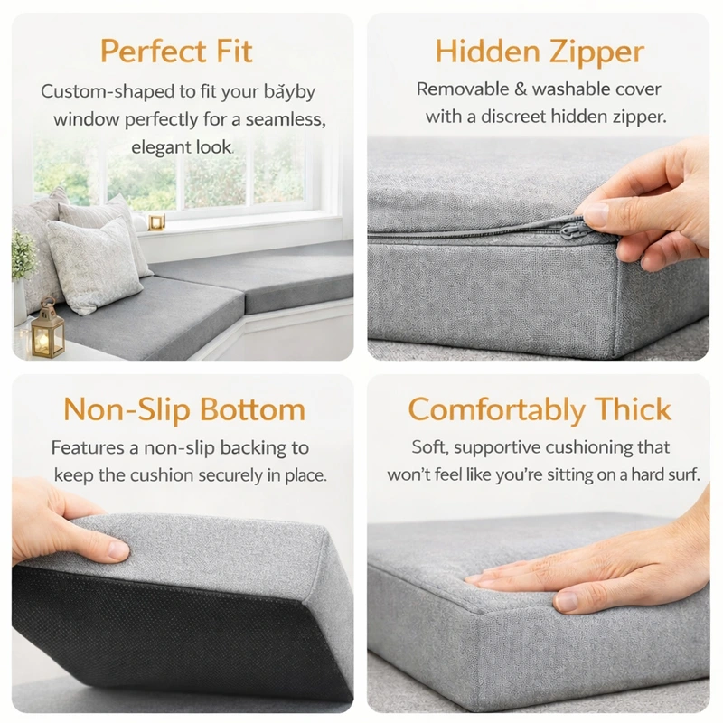 Bay Window Seat Cushions - Complex Shapes Welcome - 2