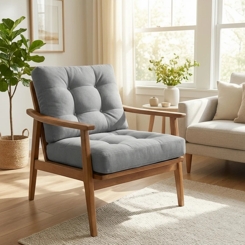 Tufted Chair Cushions - Classic Button Elegance - 7