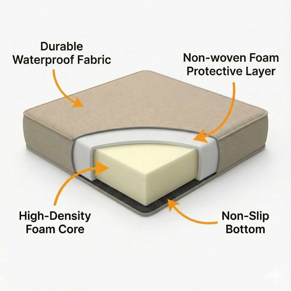 Box Edge Chair Cushions - Structured & Tailored - 5