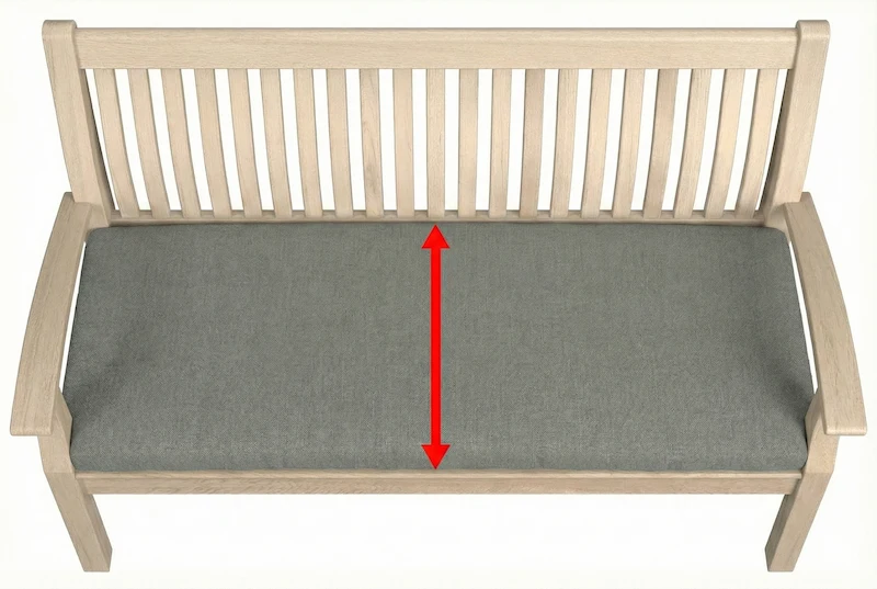 How to measure bench cushion depth
