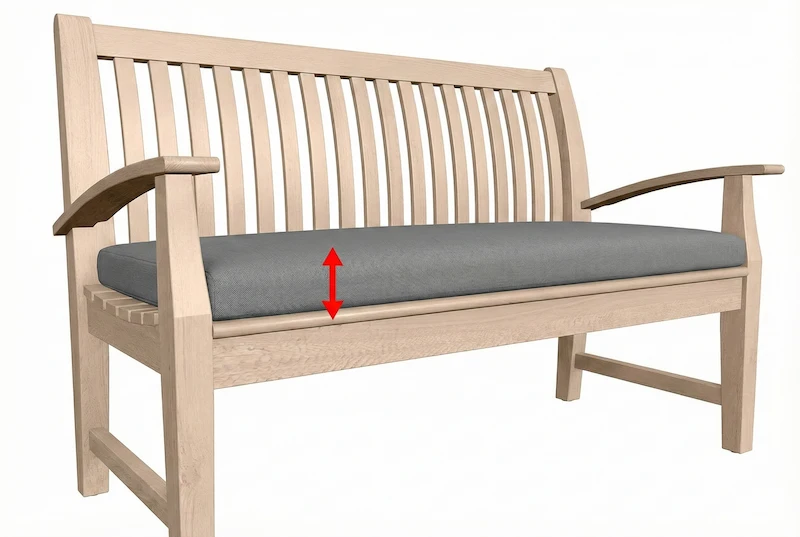 How to measure bench cushion thickness