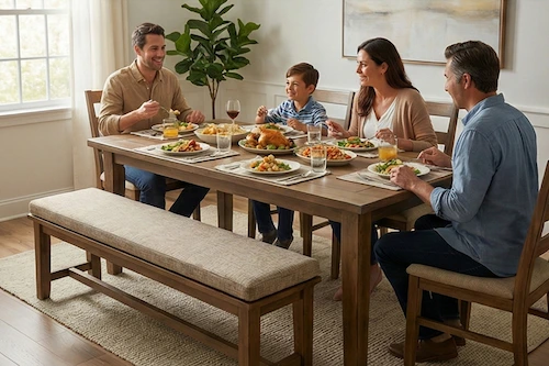 Dining bench cushion