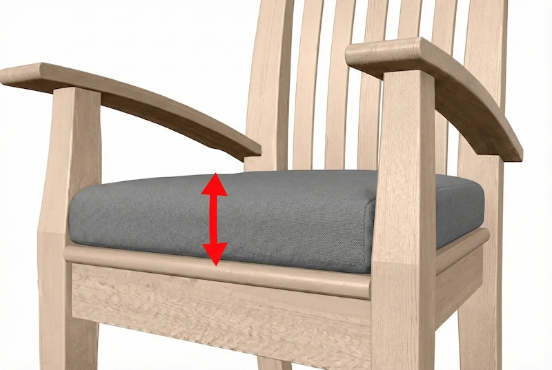 How to measure chair cushion thickness