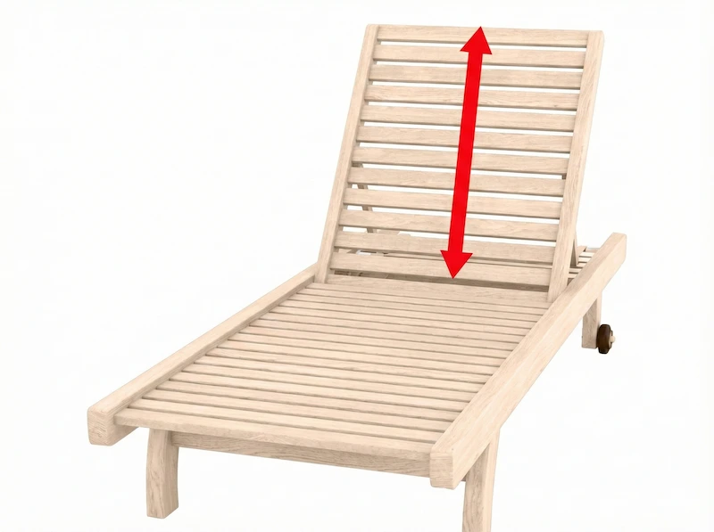 How to measure chaise lounge back height