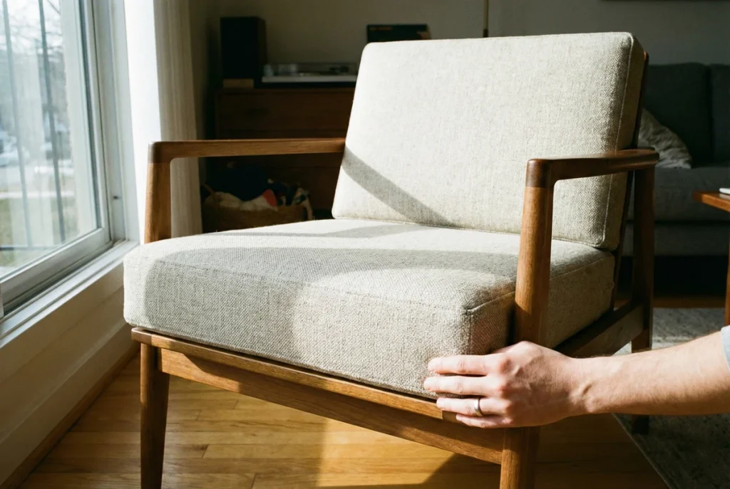 Custom cushion showing precise fit with no gaps or overhang