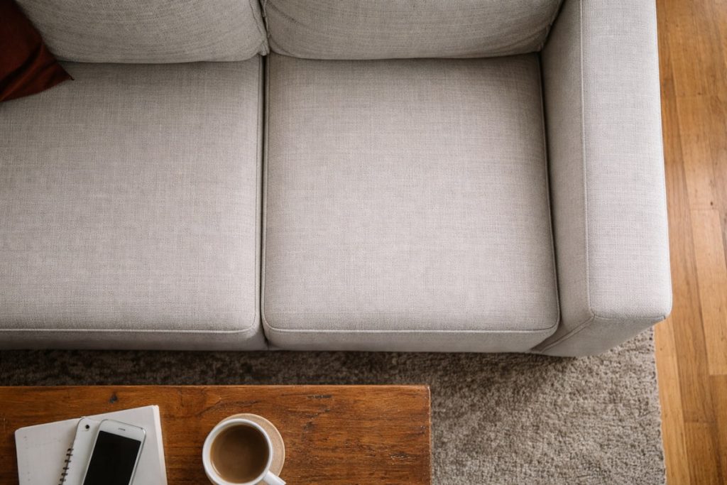 Top-down iPhone photo showing perfectly fitted cushion with no gaps