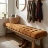 Custom Channel Tufted Bench Cushion - Modern Piano-Key Style Seat Pad - Detail 5