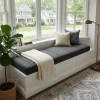 Custom Channel Tufted Bench Cushion - Modern Piano-Key Style Seat Pad - Detail 3